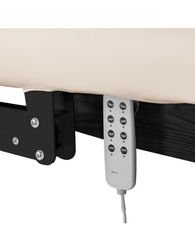 Lettino SPA Sillon Relax color crema con base nera