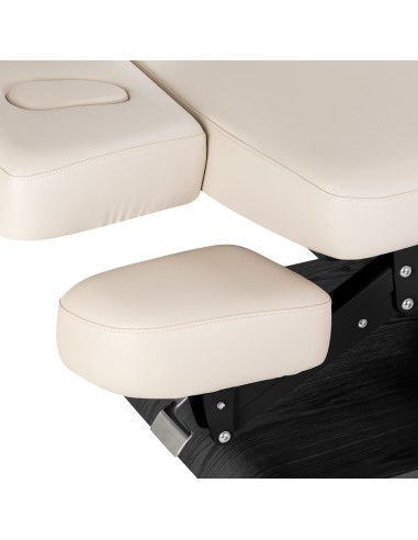 Lettino SPA Sillon Relax color crema con base nera
