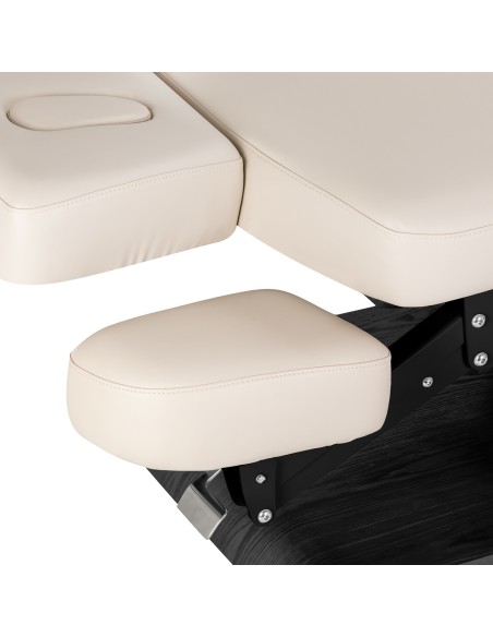 Lettino SPA Sillon Relax color crema con base nera
