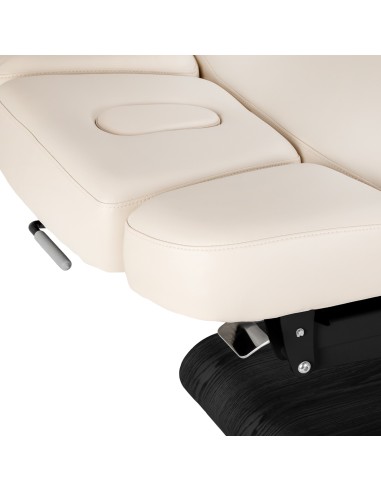 Lettino SPA Sillon Relax color crema con base nera