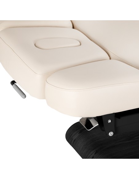 Lettino SPA Sillon Relax color crema con base nera