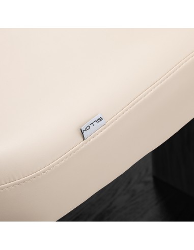 Lettino SPA Sillon Relax color crema con base nera
