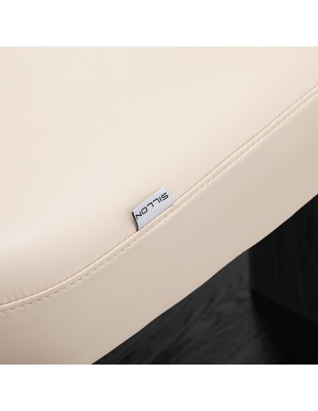 Lettino SPA Sillon Relax color crema con base nera