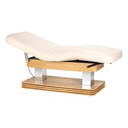 Lettino SPA Sillon Comfort color crema con base marrone...