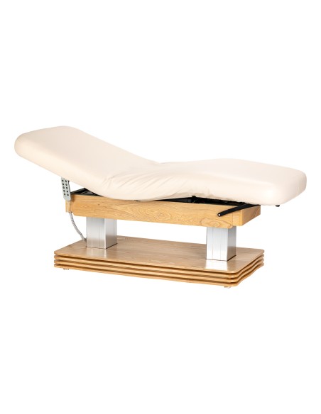 Lettino SPA Sillon Comfort color crema con base marrone chiaro