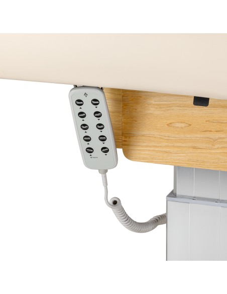 Lettino SPA Sillon Comfort color crema con base marrone chiaro