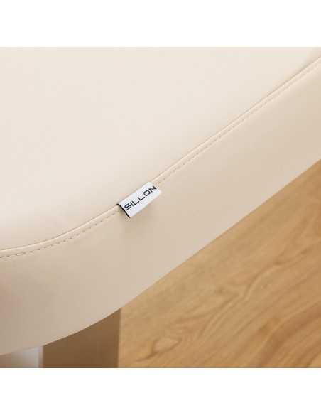 Lettino SPA Sillon Comfort color crema con base marrone chiaro