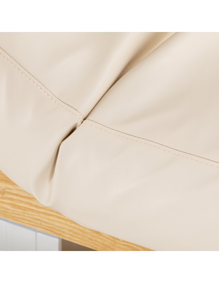 Lettino SPA Sillon Comfort color crema con base marrone chiaro