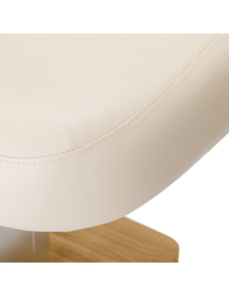 Lettino SPA Sillon Comfort color crema con base marrone chiaro