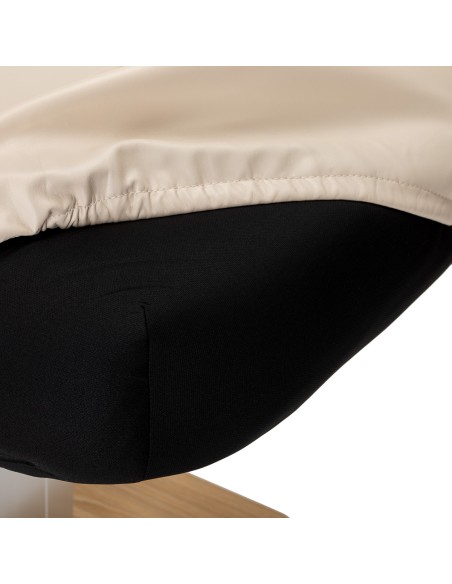 Lettino SPA Sillon Comfort color crema con base marrone chiaro