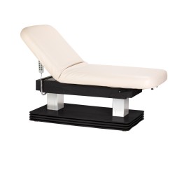Lettino SPA Sillon Comfort color crema con base nera 2