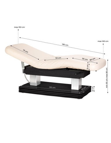 Lettino SPA Sillon Comfort color crema con base...