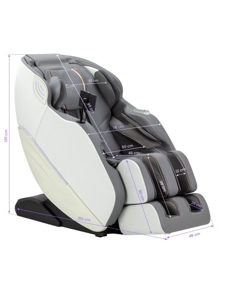 Poltrona massaggiante Sakura Maximus 809 3D bianco-grigio