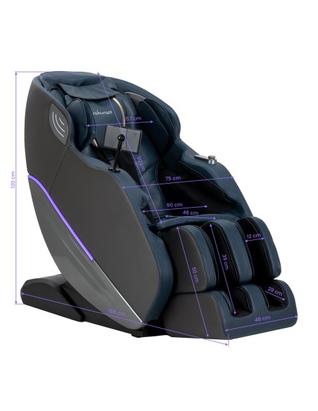 Poltrona massaggiante Sakura Maximus 809 3D grigio blu