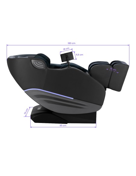 Poltrona massaggiante Sakura Maximus 809 3D grigio blu