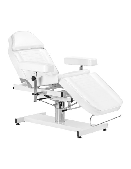 Poltrona da salone idraulica Sillon A 210DH con base a dondolo bianca