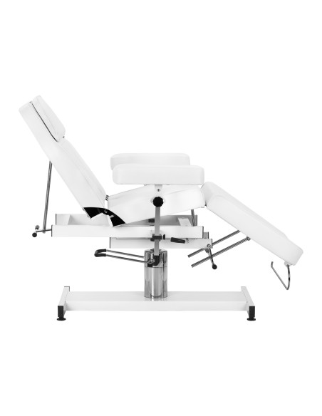 Poltrona da salone idraulica Sillon A 210DH con base a dondolo bianca