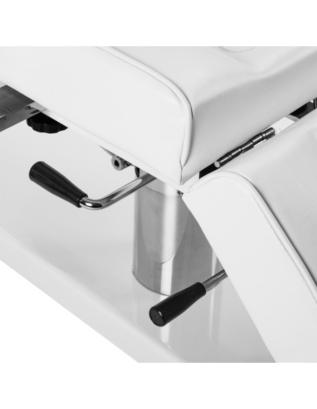 Poltrona da salone idraulica Sillon A 210DH con base a dondolo bianca