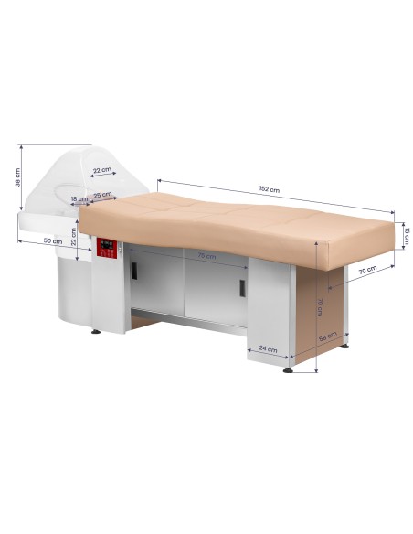 Gabbiano Head Spa Bench 017B beige