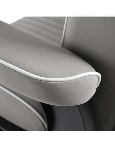 Gabbiano Poltrona da barbiere Levi grigia con...