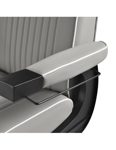 Gabbiano Poltrona da barbiere Levi grigia con...