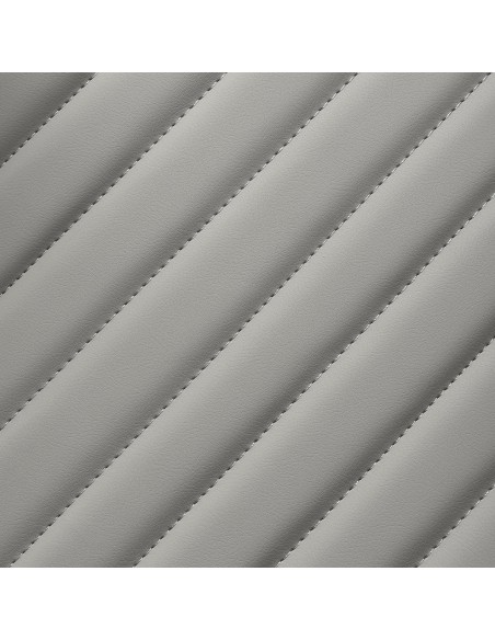 Gabbiano Poltrona da barbiere Levi grigia con telaio nero con cuciture sul retro