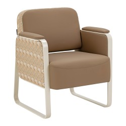 Poltrona per sala d'attesa Omega Grandeur marrone chiaro 