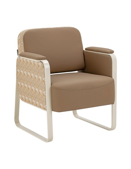 Poltrona per sala d'attesa Omega Grandeur marrone chiaro 