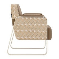 Poltrona per sala d'attesa Omega Grandeur marrone chiaro  2
