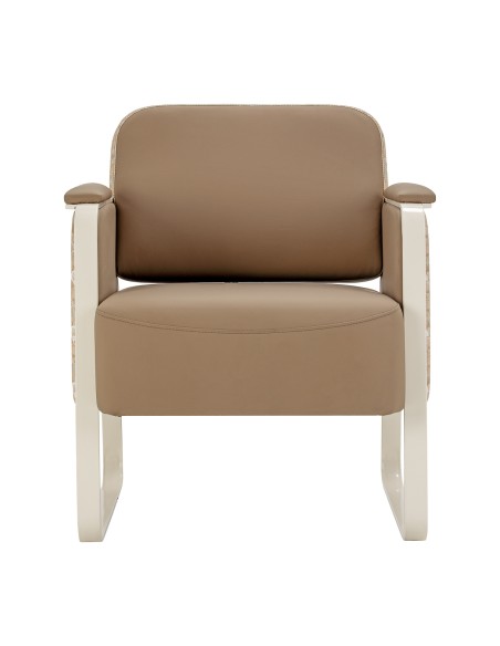 Poltrona per sala d'attesa Omega Grandeur marrone chiaro 