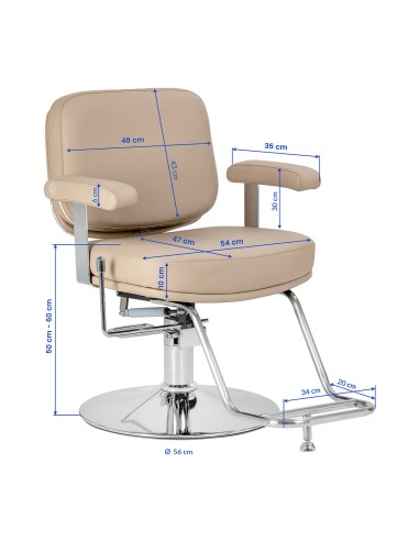 Poltrona da parrucchiere Omega Astra Plus beige