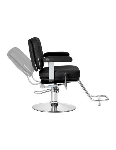 Poltrona da parrucchiere Omega Astra Plus nera