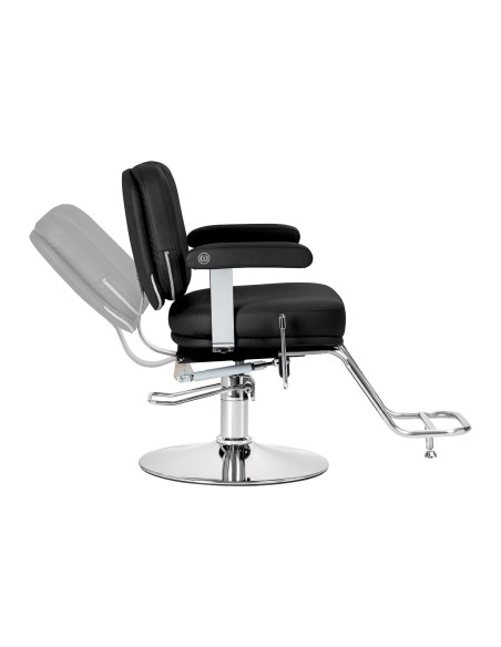 Poltrona da parrucchiere Omega Astra Plus nera