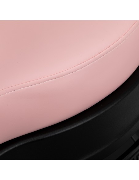 Poltrona da barbiere Gabbiano President rosa con base nera