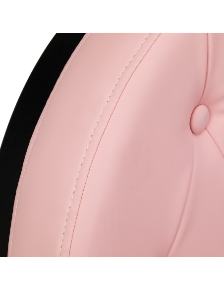 Poltrona da barbiere Gabbiano President rosa con base nera