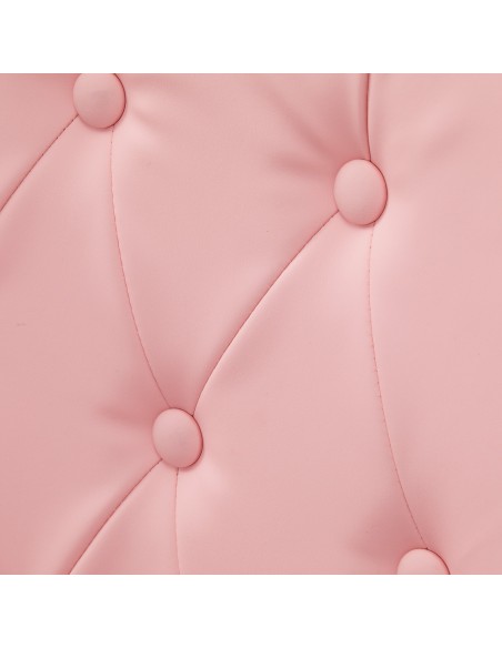 Poltrona da barbiere Gabbiano President rosa con base nera