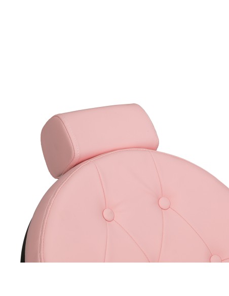 Poltrona da barbiere Gabbiano President rosa con base nera