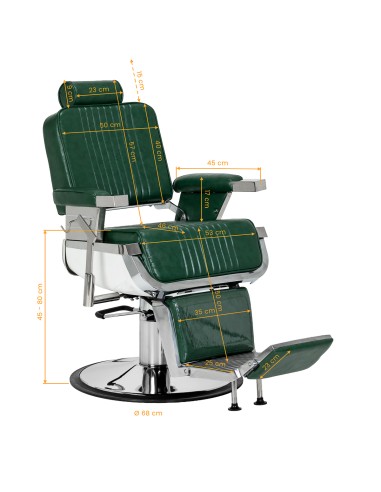 Poltrona da parrucchiere Gabianno Royal X verde