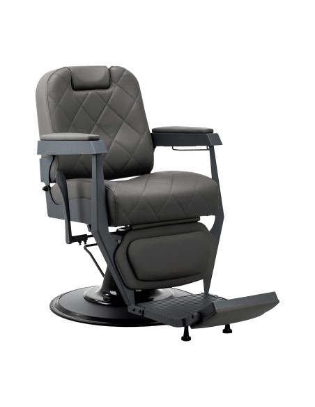 Gabbiano barber chair Bruno grafite con base grigio