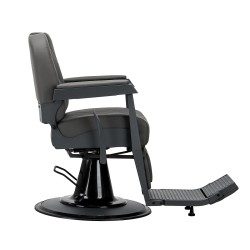 Gabbiano barber chair Bruno grafite con base grigio 2