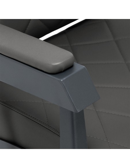 Gabbiano barber chair Bruno grafite con base grigio