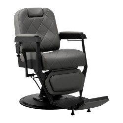 Gabbiano barber chair Bruno grafite con base nera