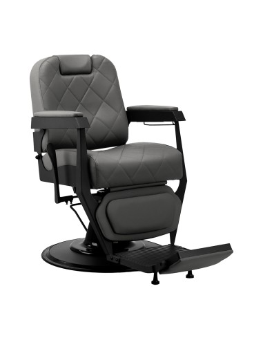Gabbiano barber chair Bruno grafite con base nera