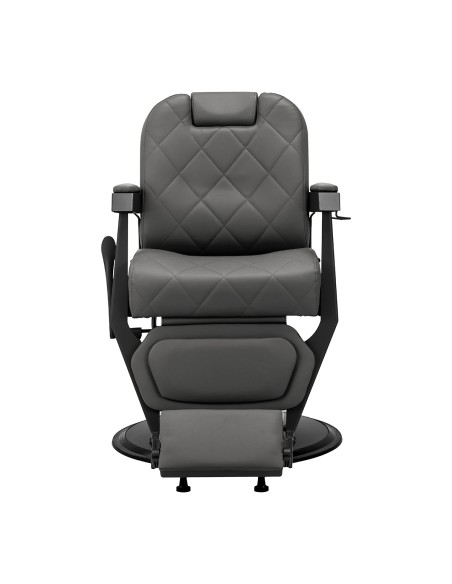 Gabbiano barber chair Bruno grafite con base nera