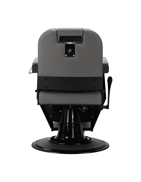 Gabbiano barber chair Bruno grafite con base nera