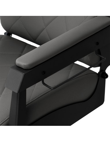 Gabbiano barber chair Bruno grafite con base nera