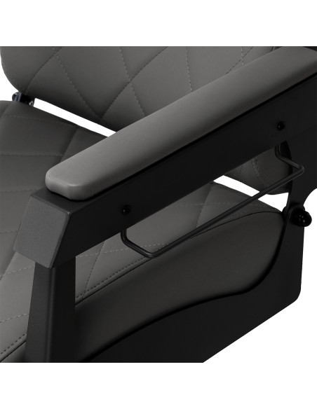 Gabbiano barber chair Bruno grafite con base nera