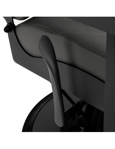 Gabbiano barber chair Bruno grafite con base nera