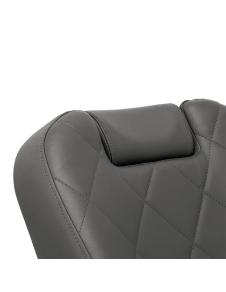 Gabbiano barber chair Bruno grafite con base nera