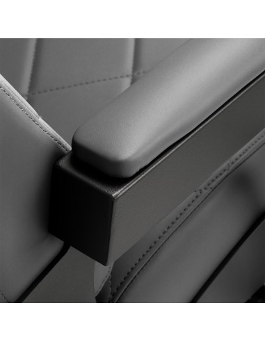 Gabbiano barber chair Bruno grafite con base nera